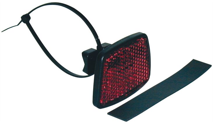 b+m Reflektor hinten rot mit Spannband