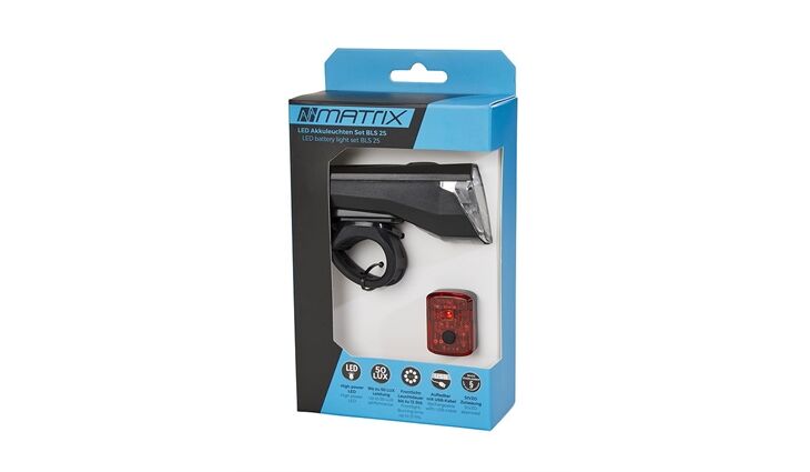 MATRIX Akkuleuchten-Set BLS 25 - USB